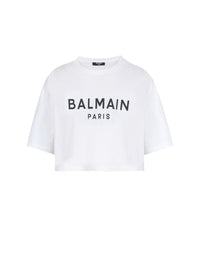 T-shirt court imprimé logo - Blanc & Noir
