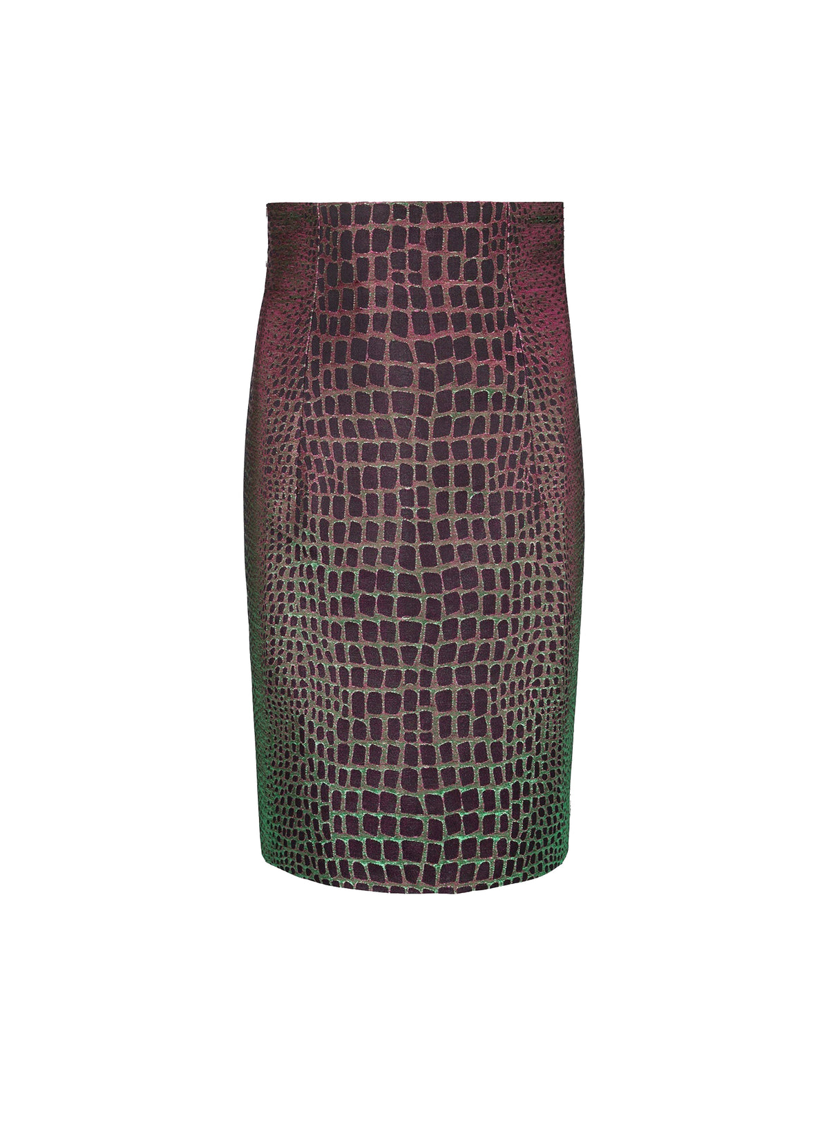 Embossed-effect midi skirt - Multicolour