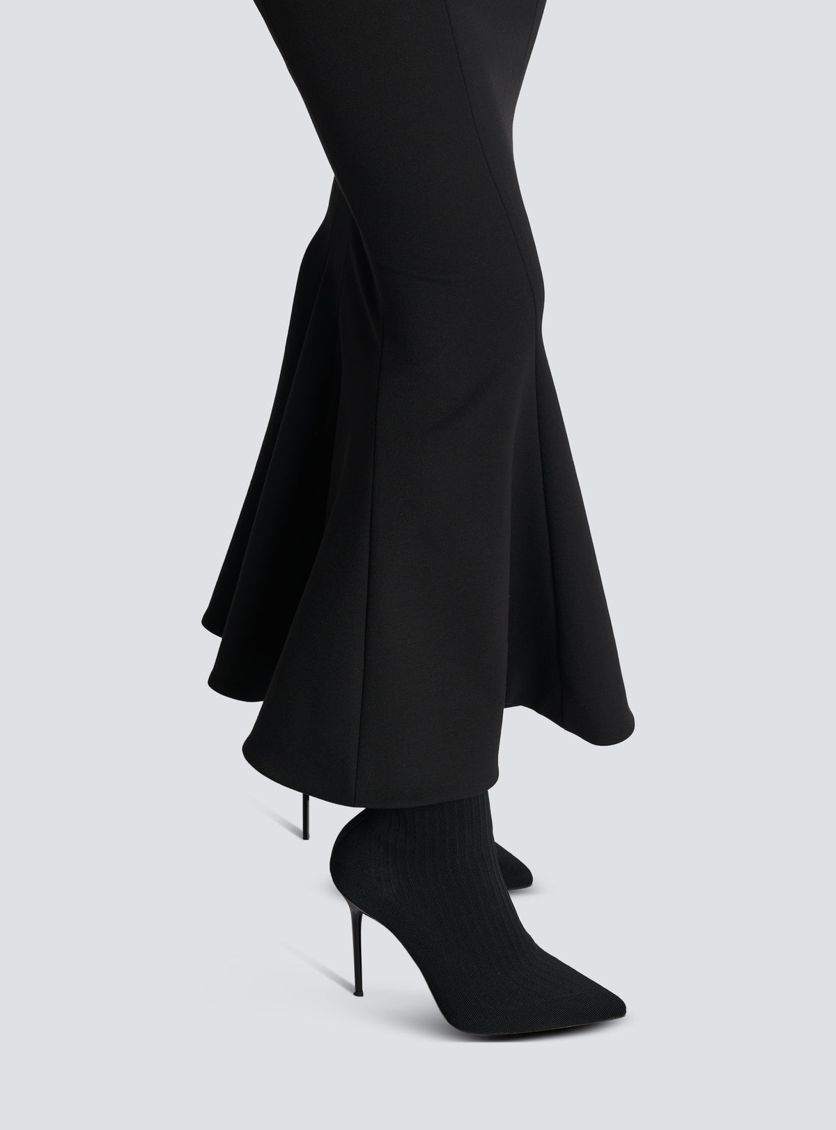 Jupe midi en grain de poudre - Noir