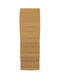 Long jacquard knit skirt - Light Brown