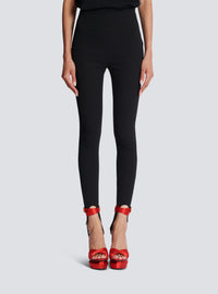 Pantalon moulant en grain de poudre stretch - Noir
