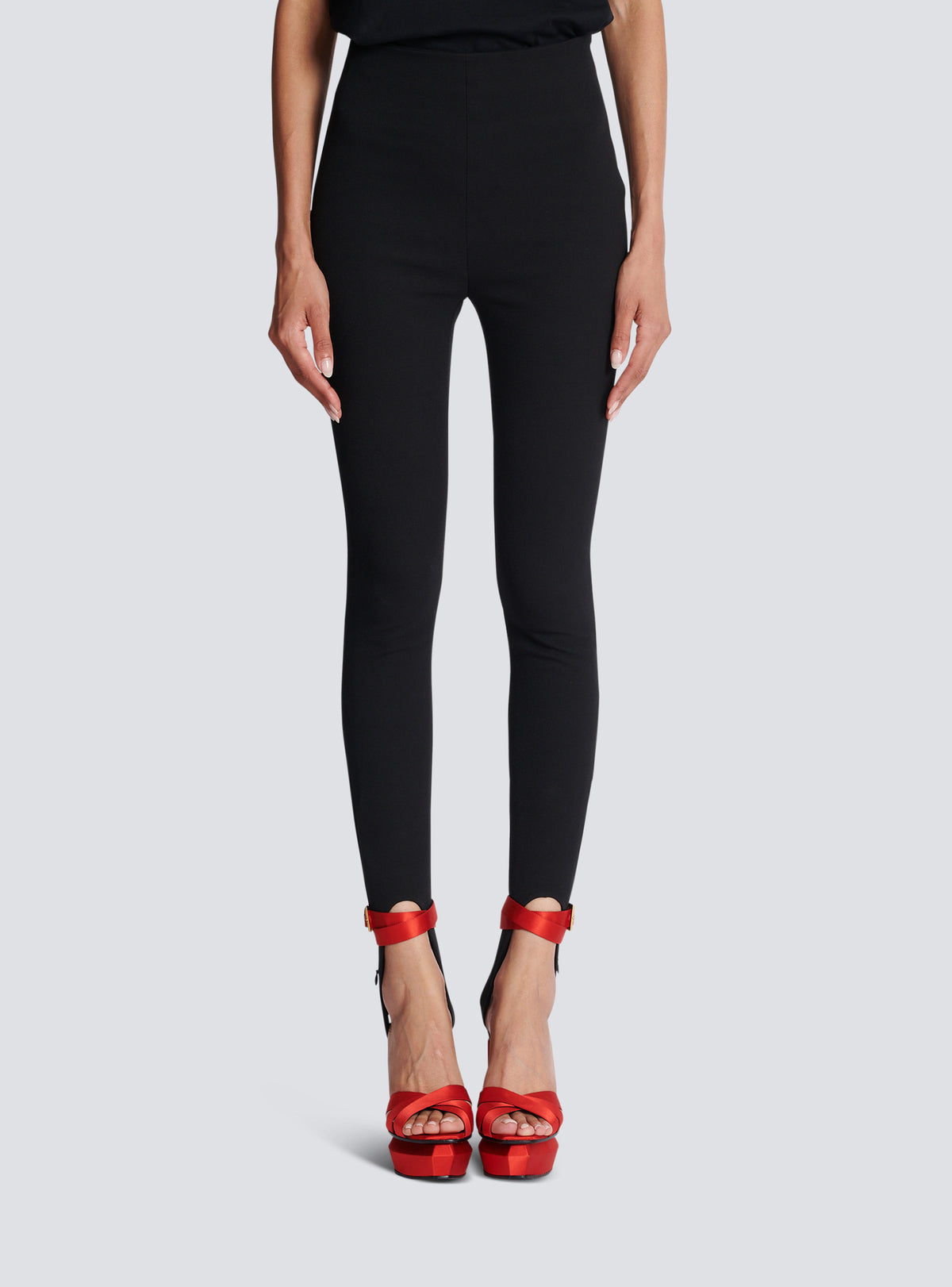 Pantalon moulant en grain de poudre stretch - Noir