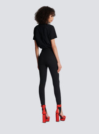 Pantalon moulant en grain de poudre stretch - Noir