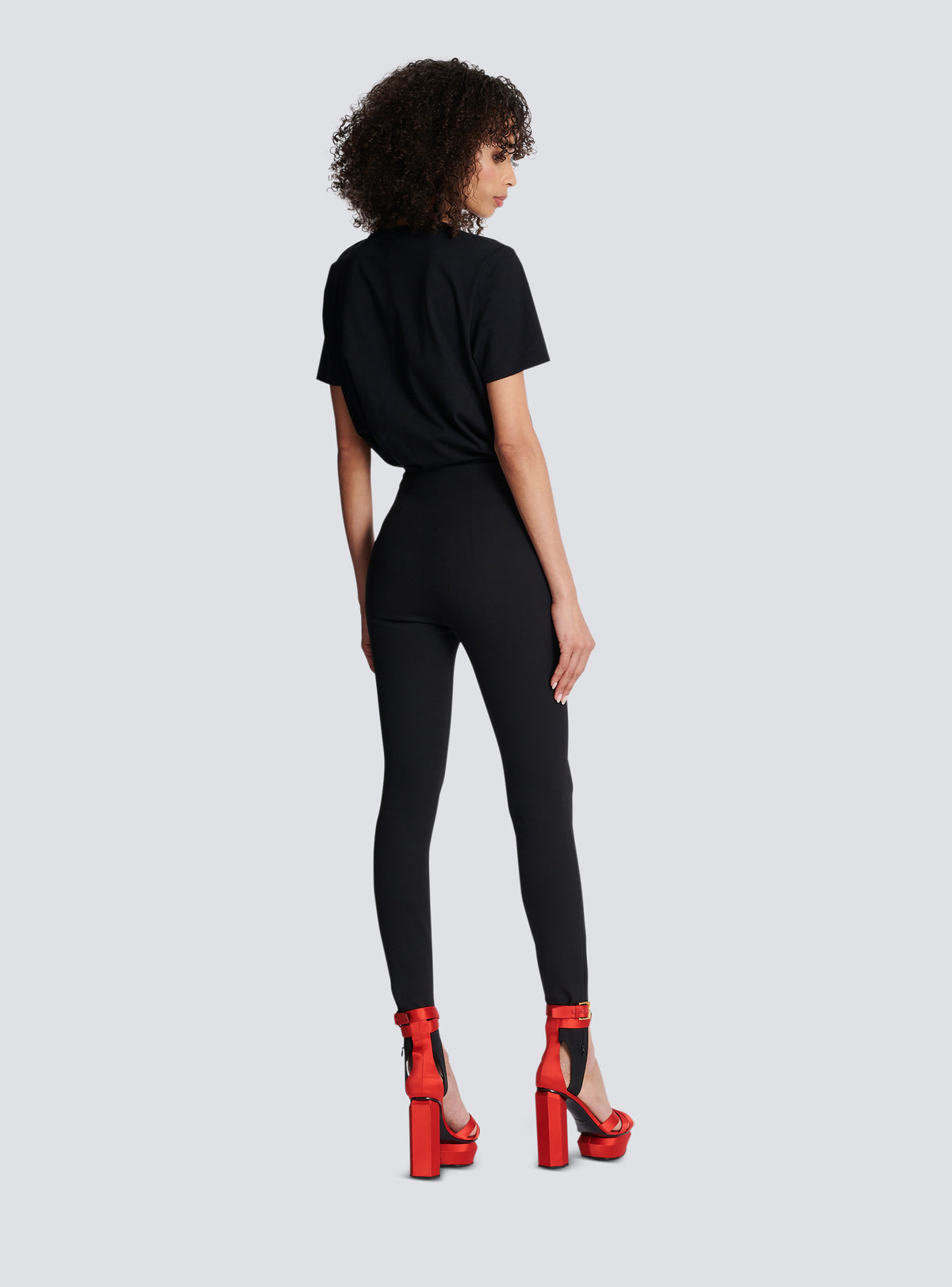 Pantalon moulant en grain de poudre stretch - Noir