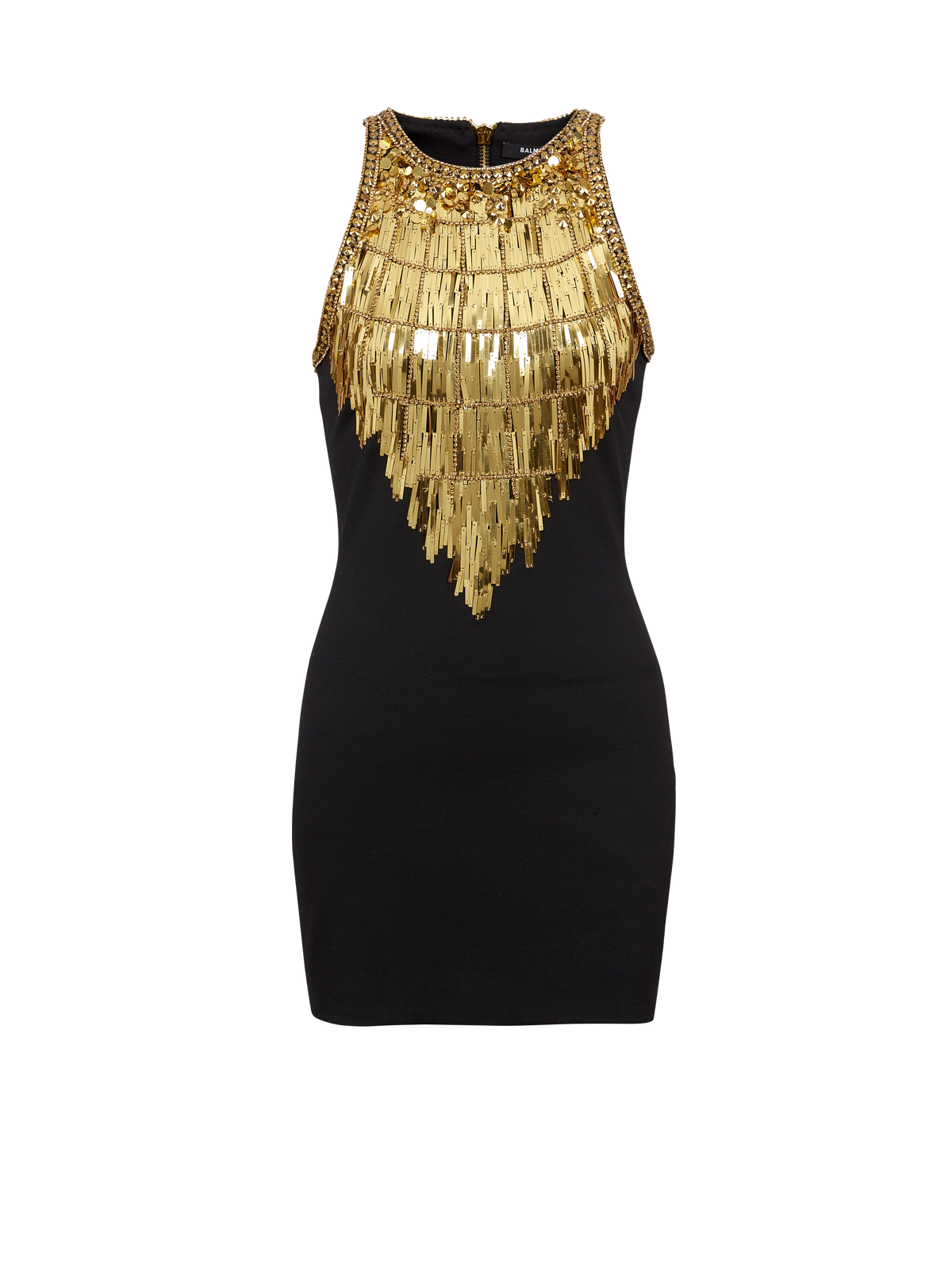 Robe brodée en grain de poudre - Noir & Or