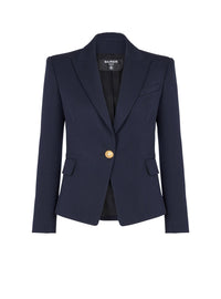 Blazer un bouton en laine - Marine