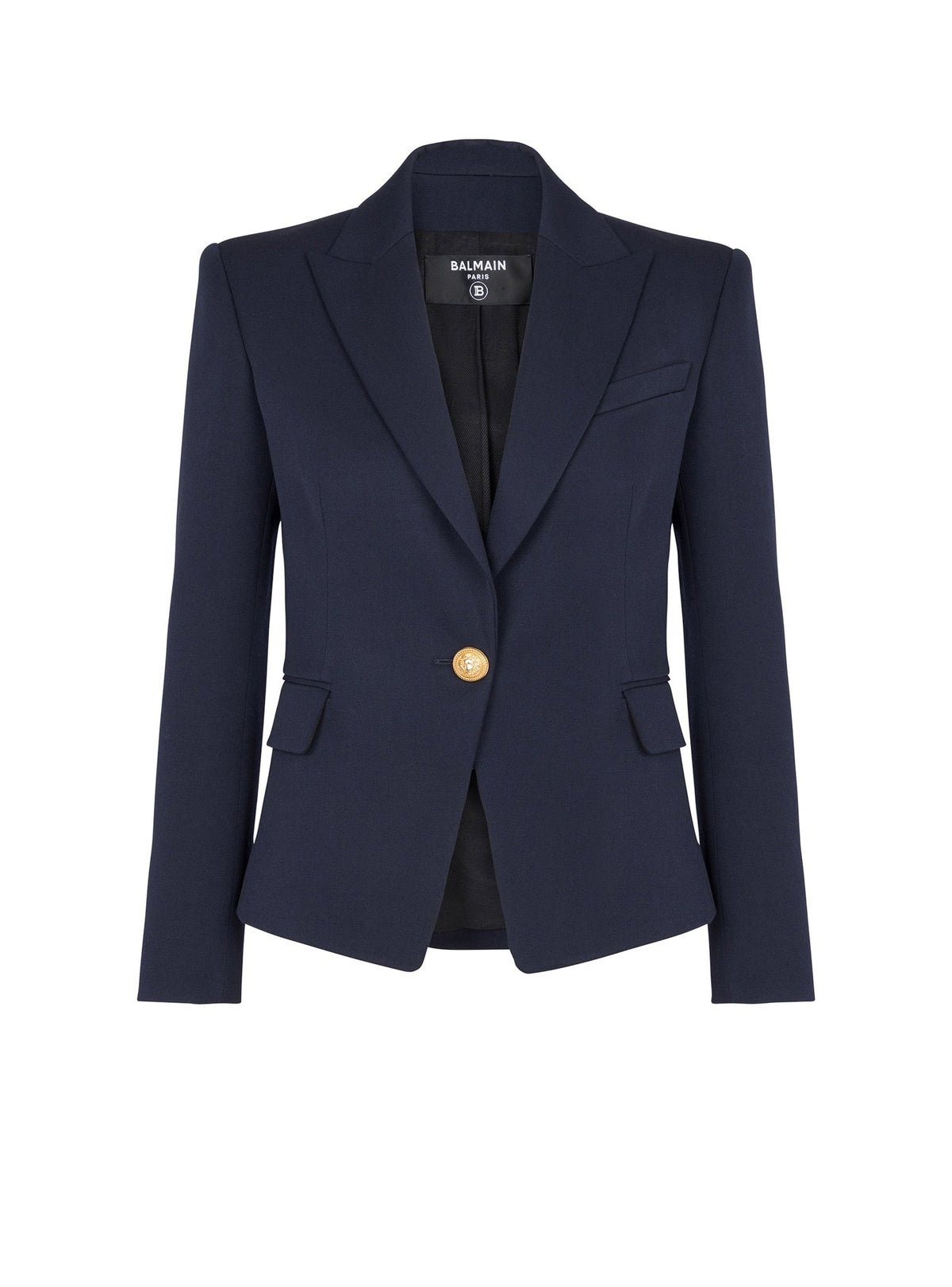 Blazer un bouton en laine - Marine