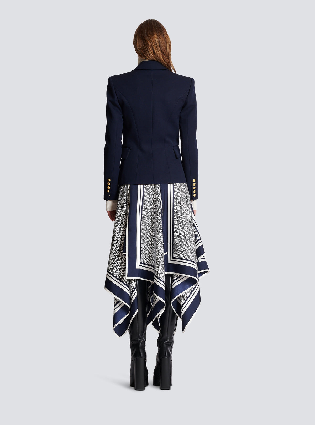 Blazer un bouton en laine - Marine
