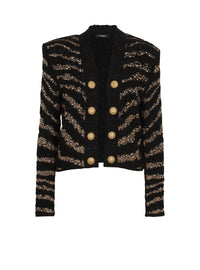 Zebra tweed jacket - Black & Gold