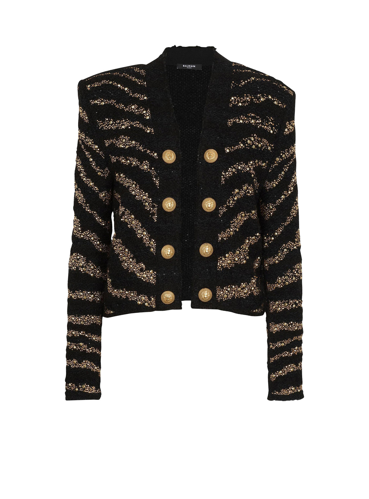 Zebra tweed jacket - Black & Gold