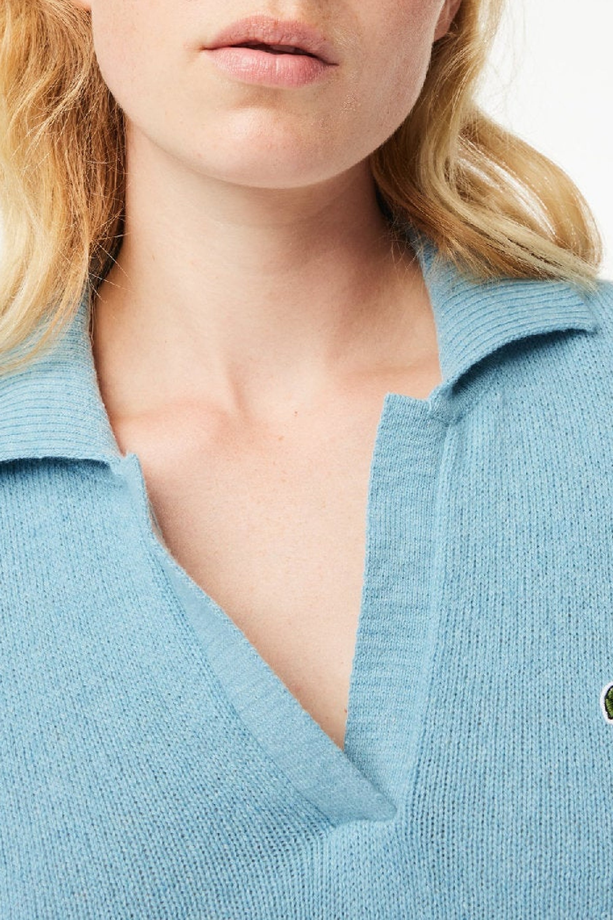 Pull à col polo sans couture en cachemire et laine - Agrion