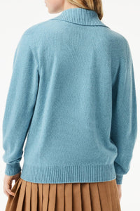 Pull à col polo sans couture en cachemire et laine - Agrion