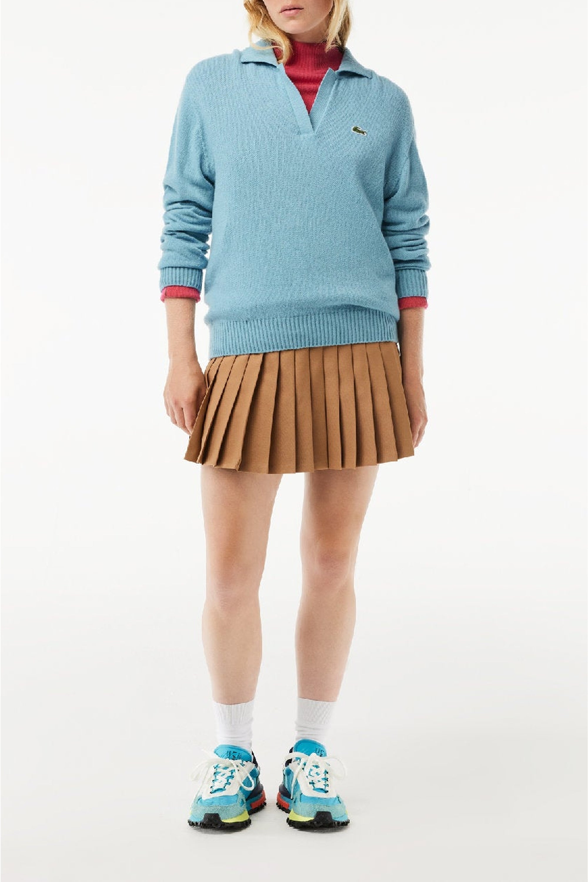 Pull à col polo sans couture en cachemire et laine - Agrion