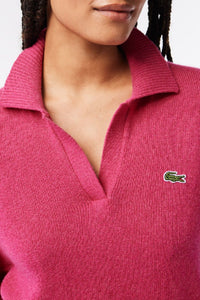 Pull à col polo sans couture en cachemire et laine - Spinelle