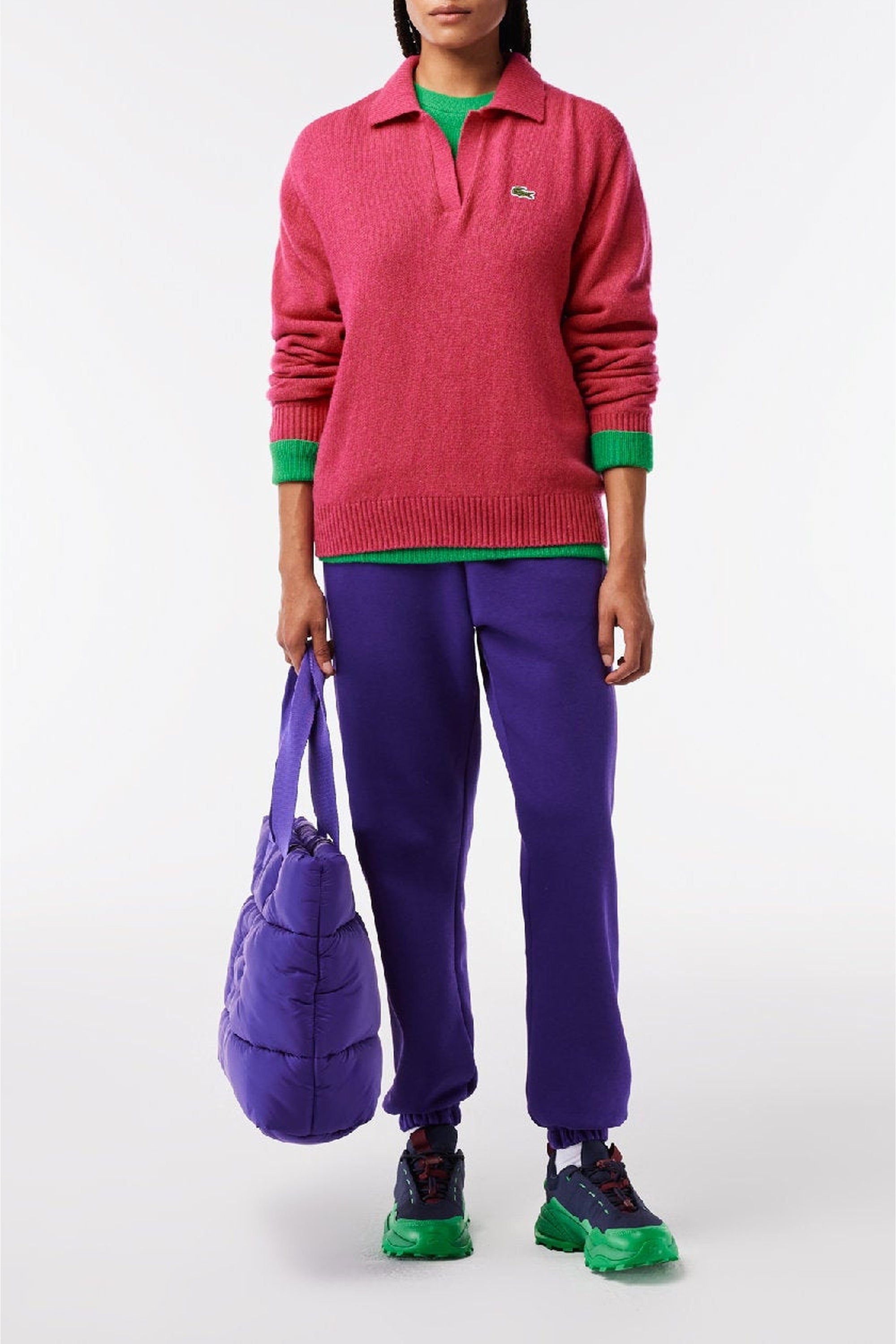 Cashmere and wool seamless polo-neck jumper - Spinelle