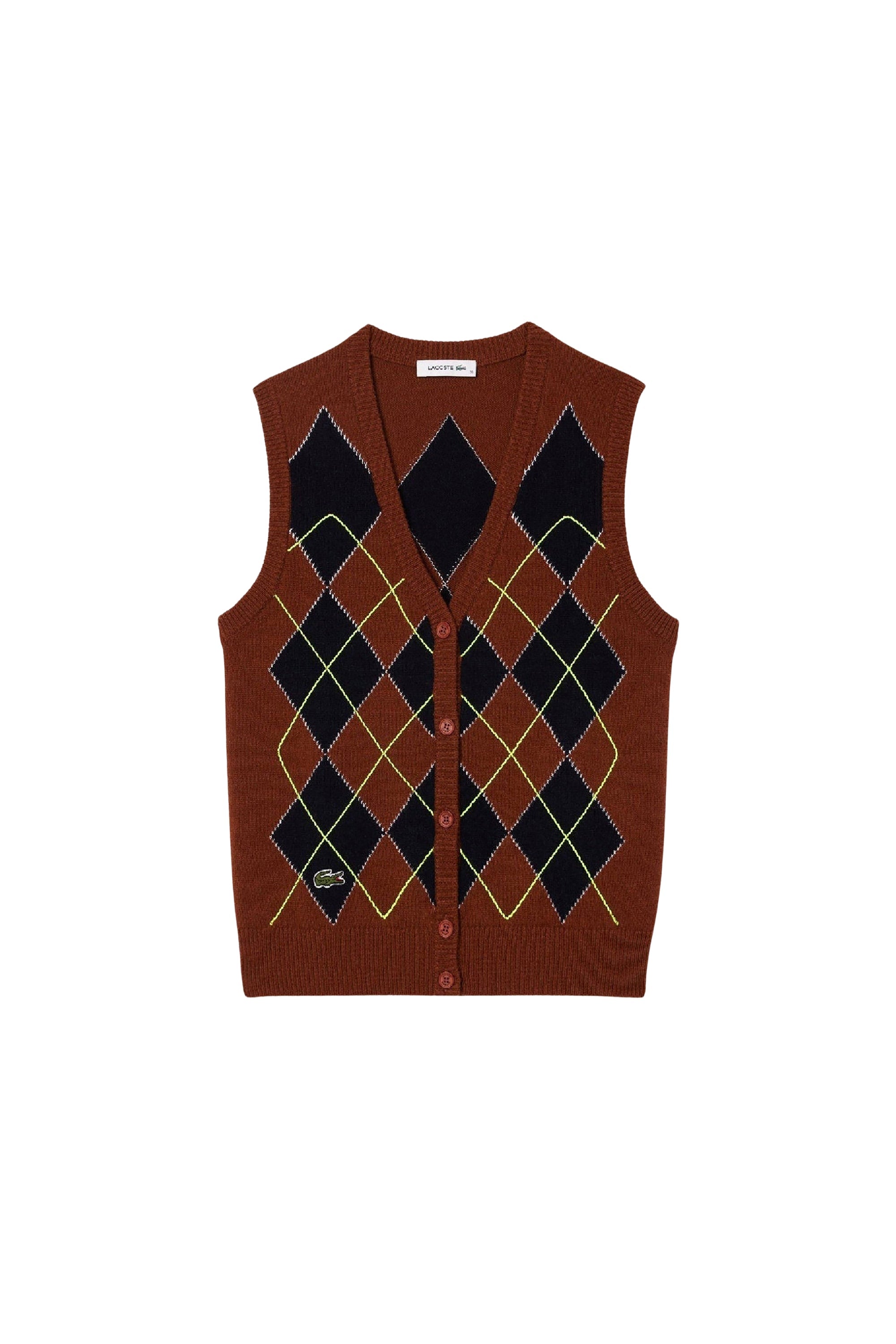 Cardigan sans manches en jacquard de laine - Myrrhe & Abîmes