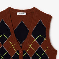 Cardigan sans manches en jacquard de laine - Myrrhe & Abîmes