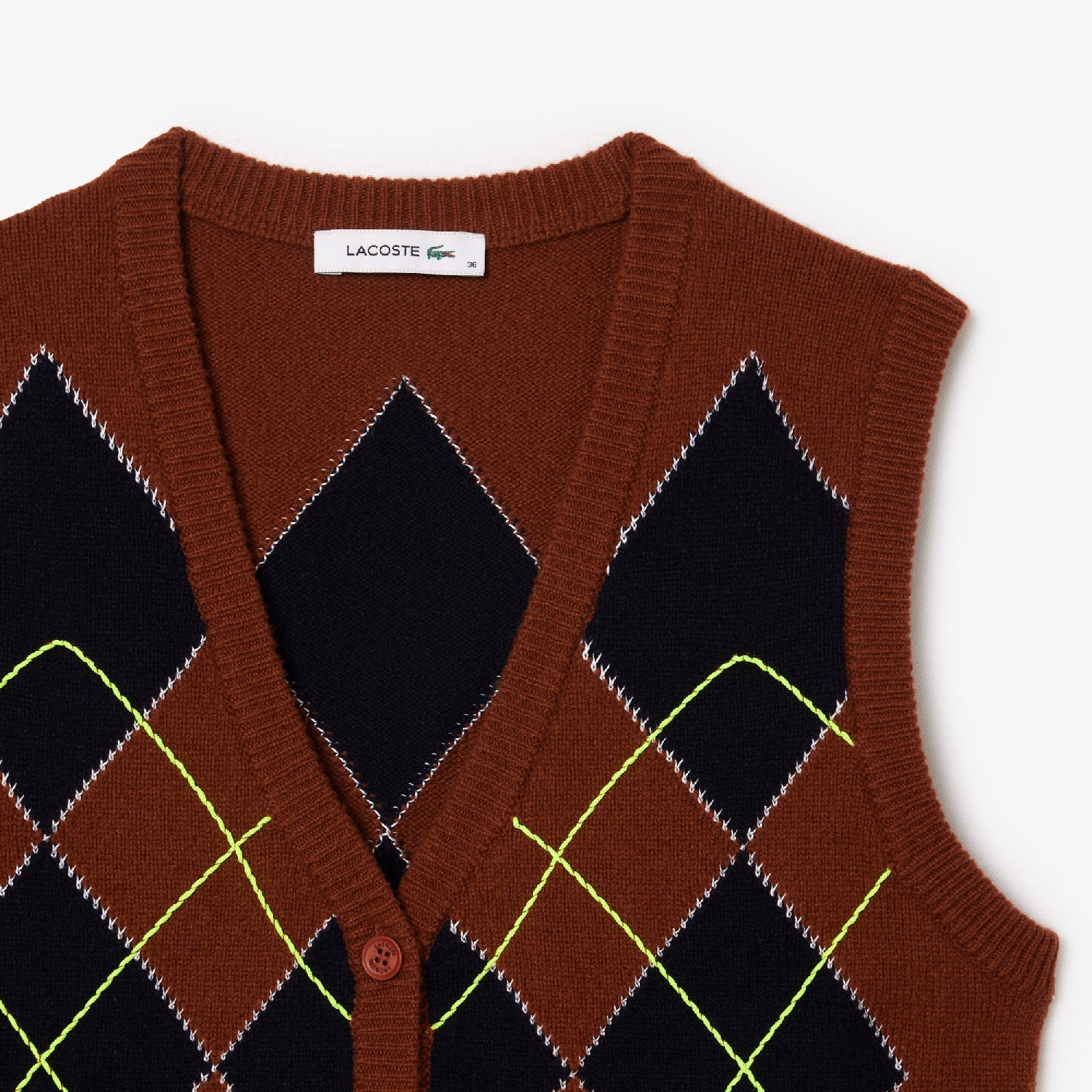 Cardigan sans manches en jacquard de laine - Myrrhe & Abîmes