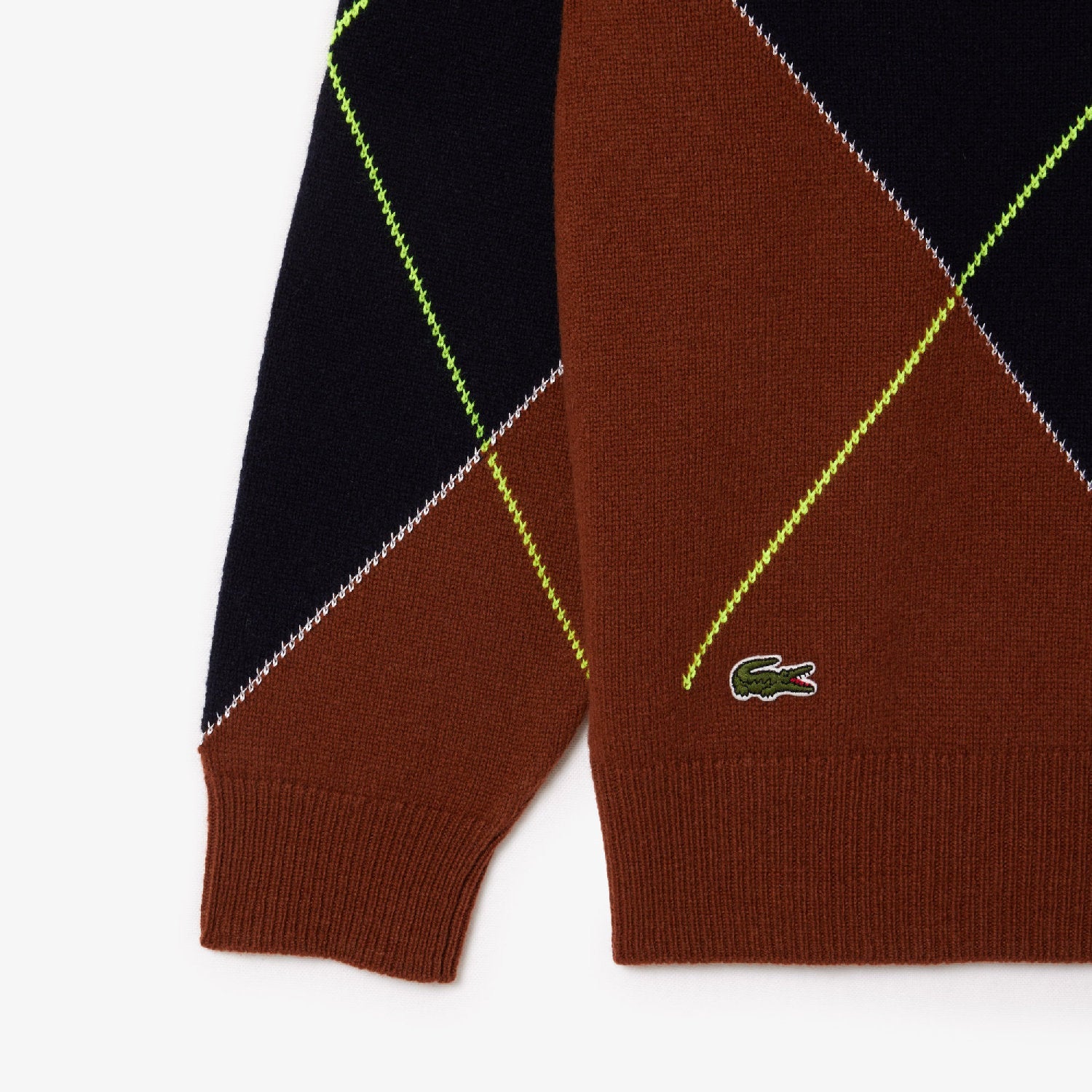 Pull polo à motif en jacquard de laine - Myrrhe & Abîmes