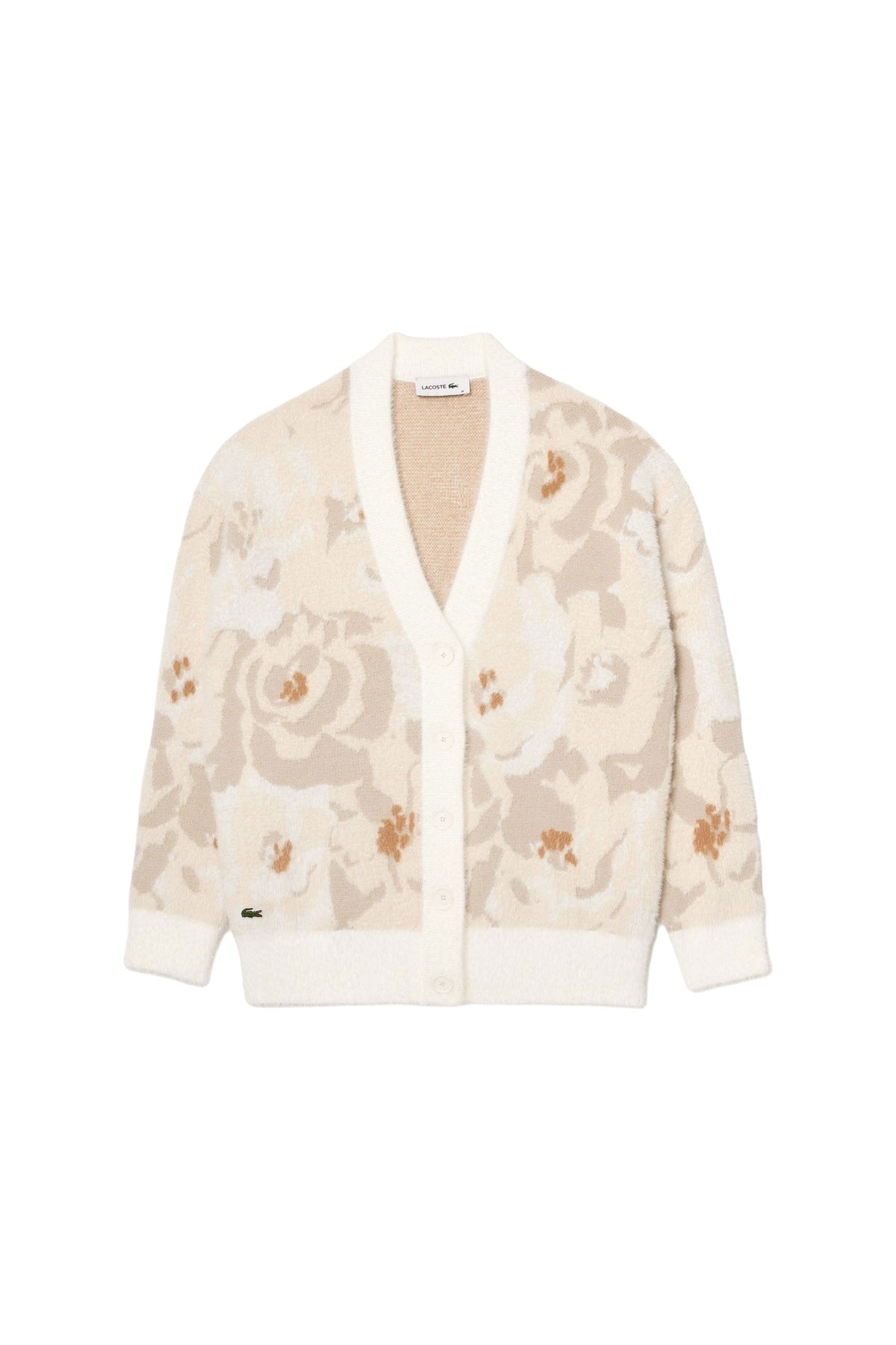 Cardigan jacquard intarsia motif floral - Farine & Laponie