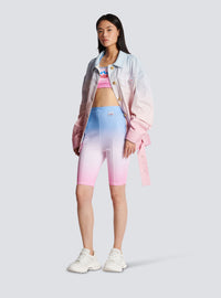 Balmain x evian - brassière - Bleu & Rose Pâle & Rose
