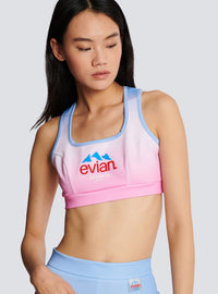 Balmain x evian - brassière - Bleu & Rose Pâle & Rose