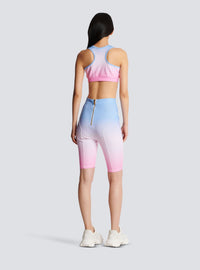 Balmain x evian - brassière - Bleu & Rose Pâle & Rose