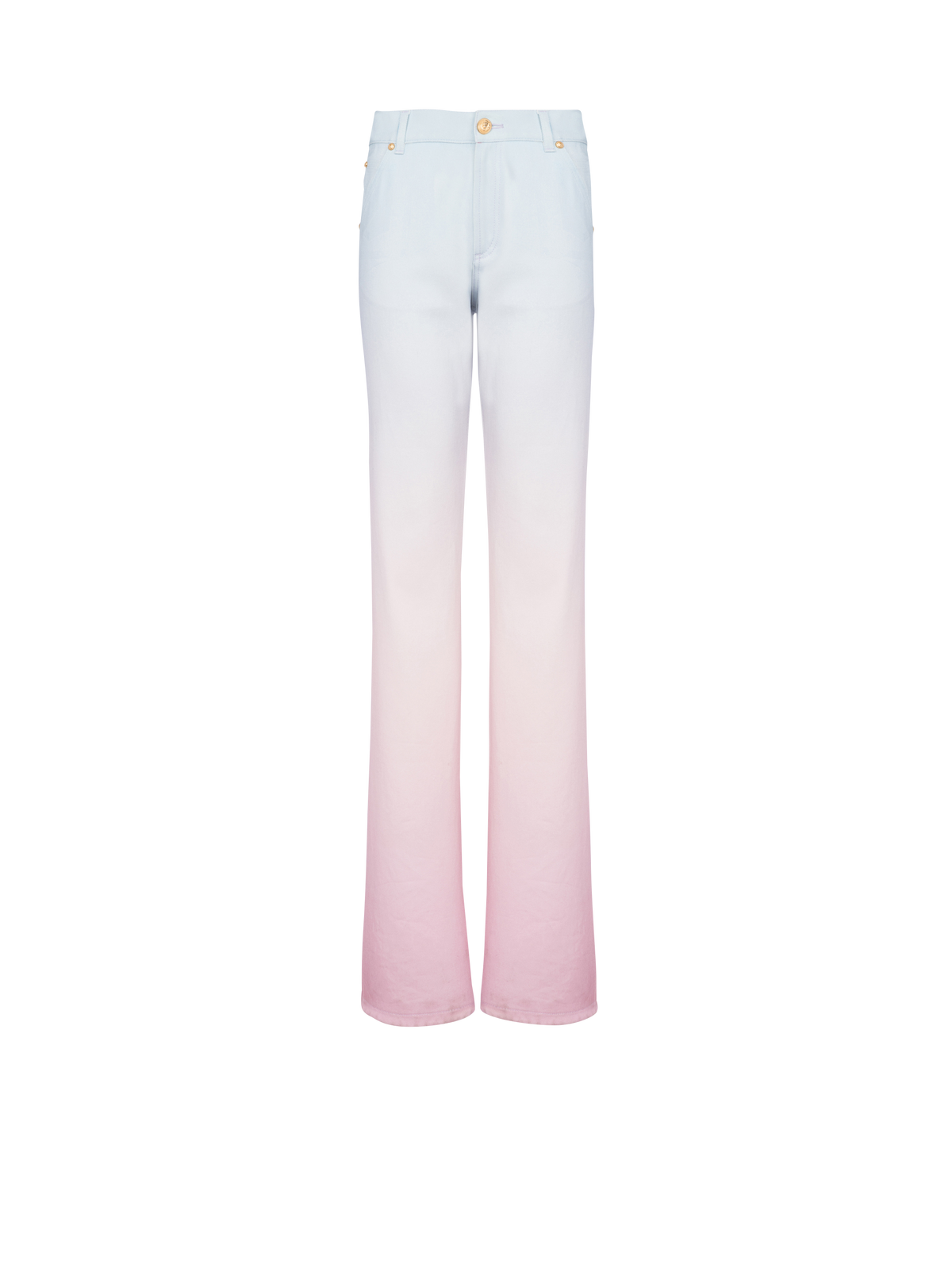 Jean large Balmain x Evian - Bleu, Rose pâle & Rose