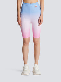 Balmain x evian - bermuda cycliste - Bleu & Rose Pâle & Rose