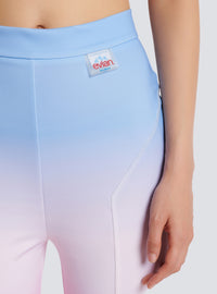 Balmain x evian - bermuda cycliste - Bleu & Rose Pâle & Rose