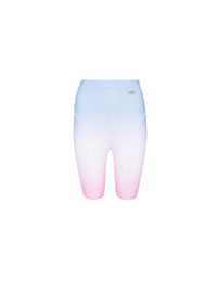 Balmain x Evian cycling shorts - Blue & Pale Pink & Pink