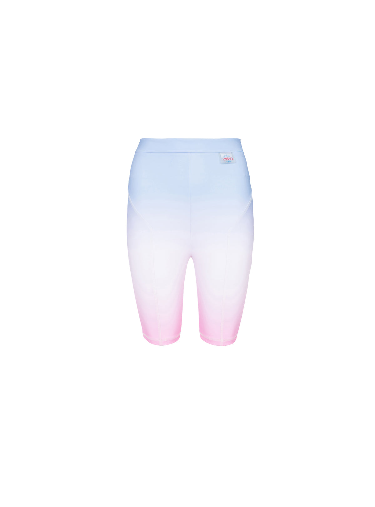 Balmain x Evian cycling shorts - Blue & Pale Pink & Pink
