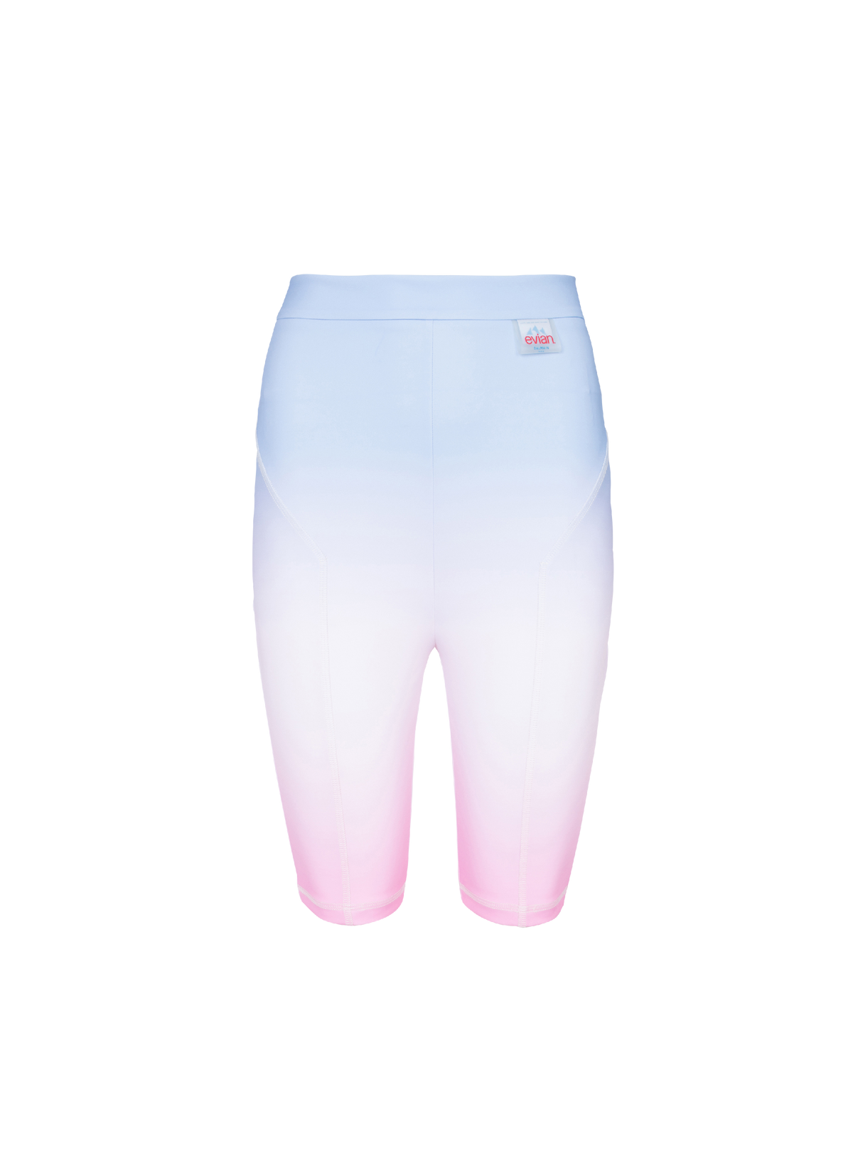Balmain x evian - bermuda cycliste - Bleu & Rose Pâle & Rose