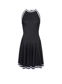 Robe patineuse en maille - Noir & Blanc