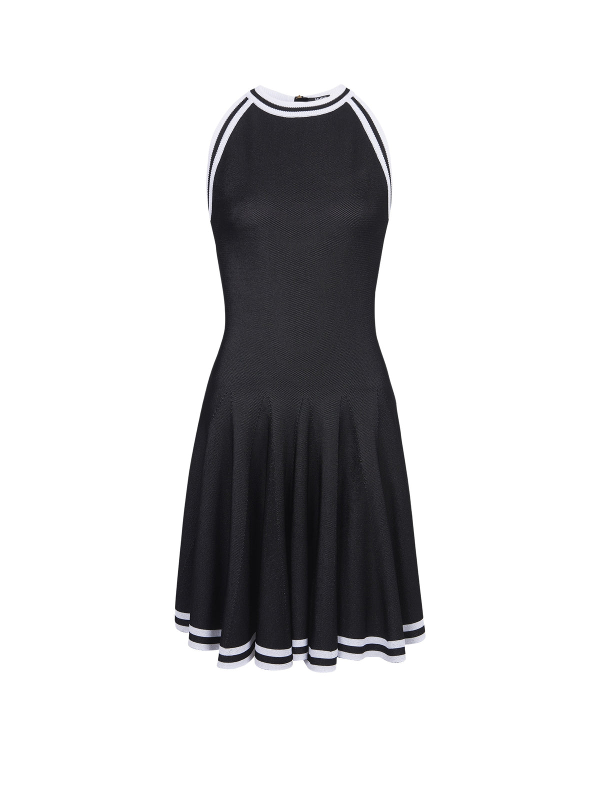 Robe patineuse en maille - Noir & Blanc