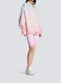 Veste oversize Balmain x Evian - Bleu & Rose Pâle & Rose