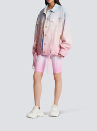 Veste oversize Balmain x Evian - Bleu & Rose Pâle & Rose