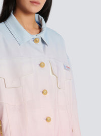 Veste oversize Balmain x Evian - Bleu & Rose Pâle & Rose