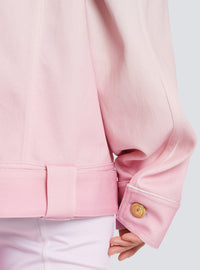 Balmain x evian - veste oversize - Bleu & Rose Pâle & Rose