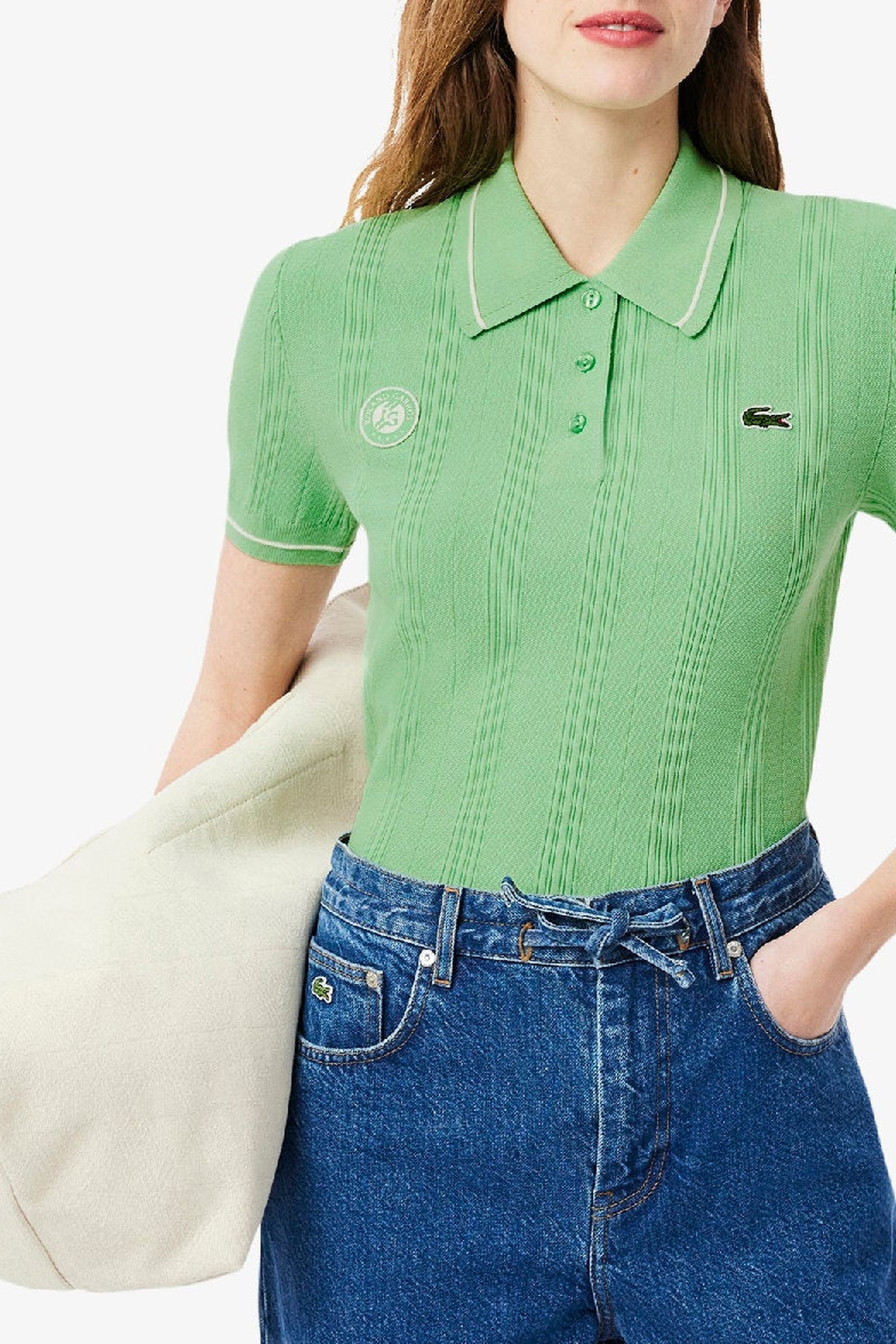 Polo coupe droite Lacoste x Roland-Garros en maille - Liamone