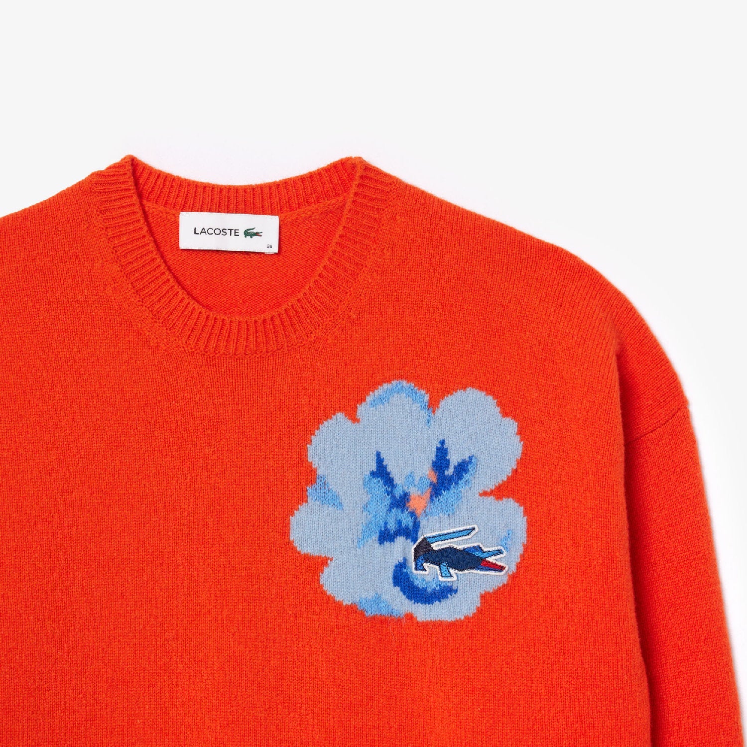 Pull à motif fleur en jacquard de laine - Bouee
