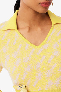 T-shirt jacquard en maille - Ensoleille & Lionne