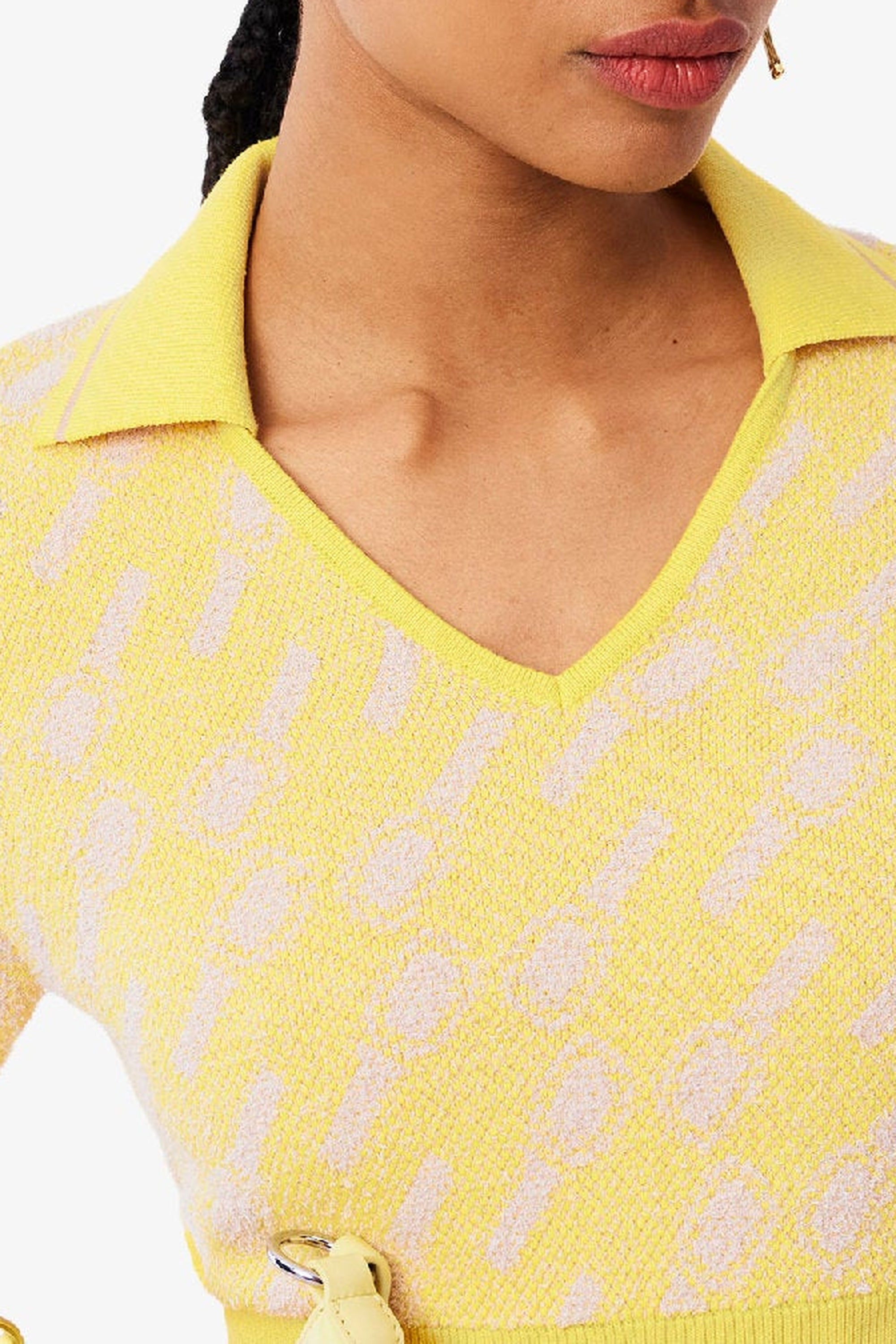 T-shirt jacquard en maille - Ensoleille & Lionne