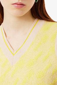 Pull sans manches jacquard en maille - Lionne & Ensoleillé