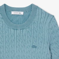 Pull torsadée et délavé en maille - Calcaire