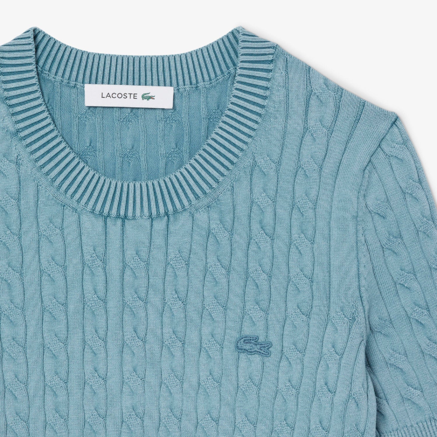 Pull torsadée et délavé en maille - Calcaire