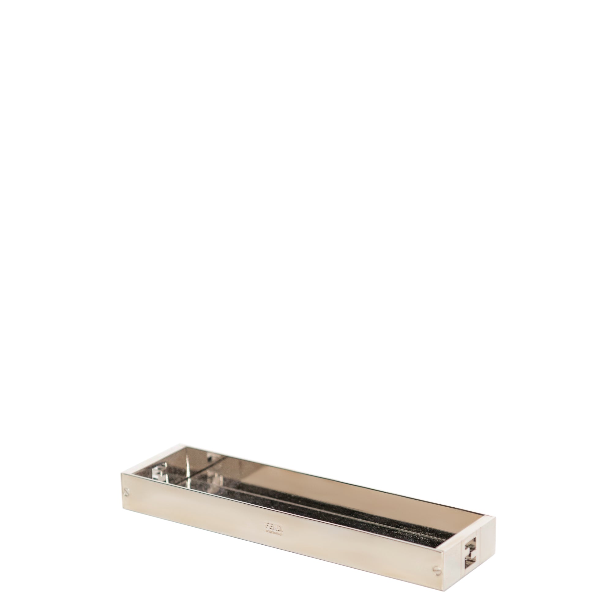 Repose crayons rectangulaire en métal avec découpes - Argent