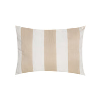 Coussin à rayures verticales aspect satiné - Crème Écru