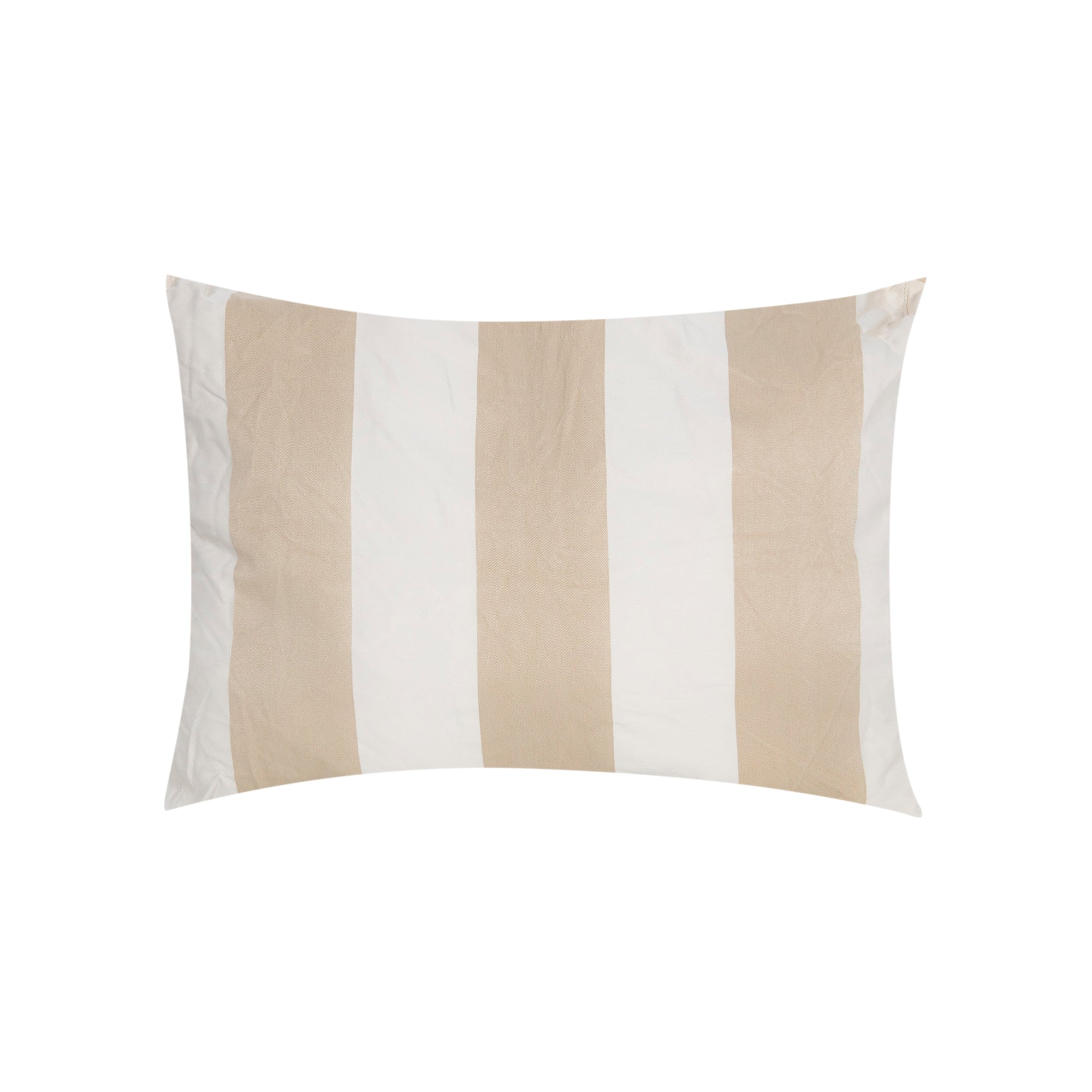 Coussin à rayures verticales aspect satiné - Crème Écru