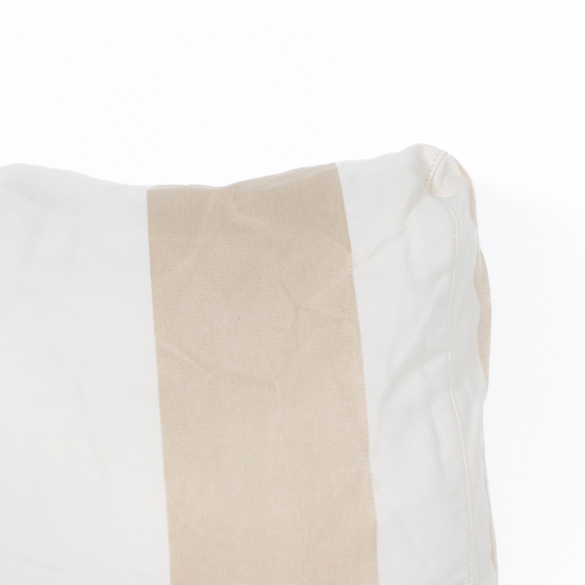 Coussin à rayures verticales aspect satiné - Crème Écru